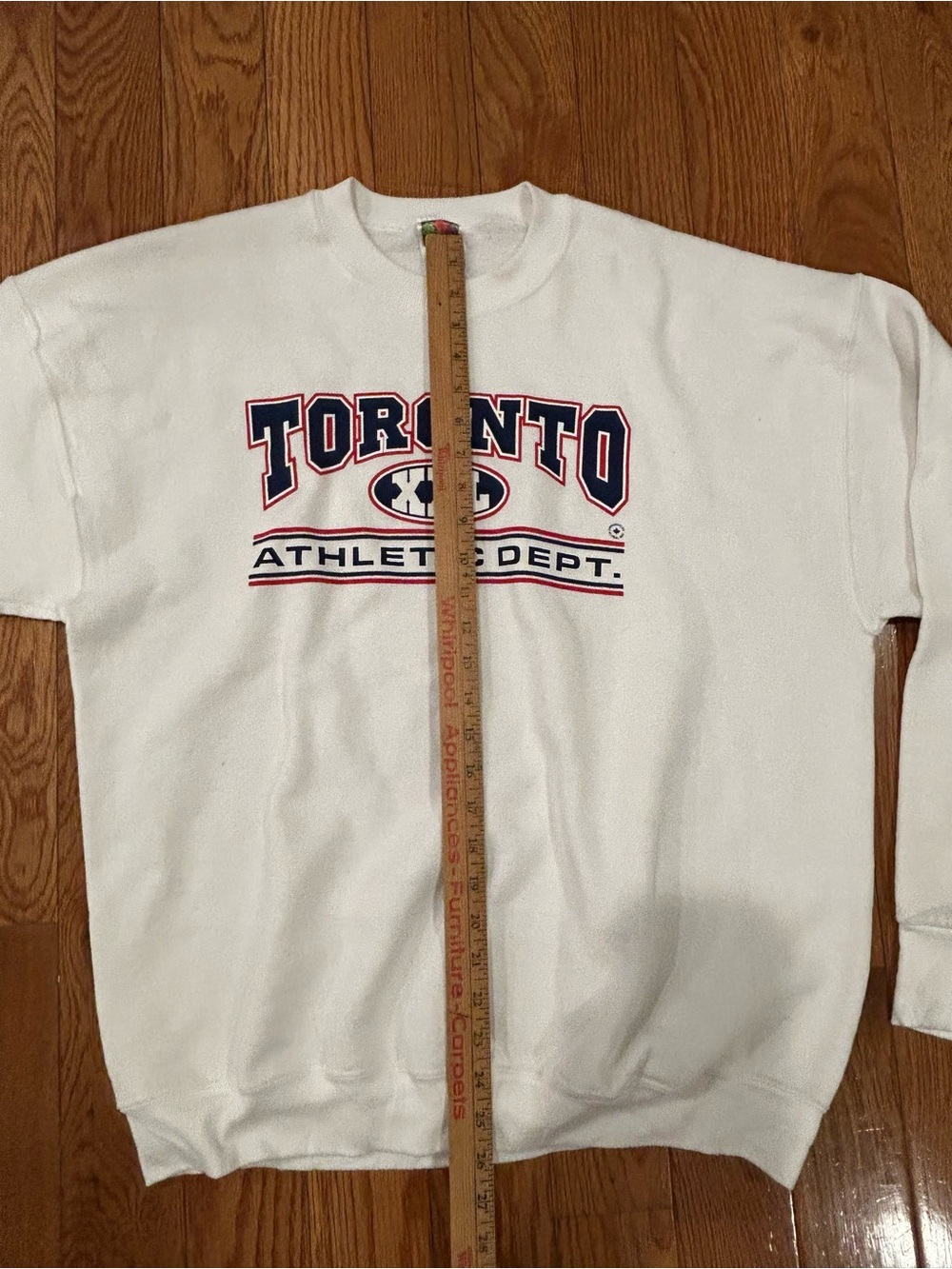 Toronto Athletic Dept Sweatshirt Mens XL White Fruit of the Loom Pullover Vtg - Picture 5 of 9